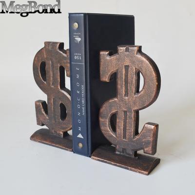 China Metal Cast Iron Reading Book Holder Bronze Bookends for sale