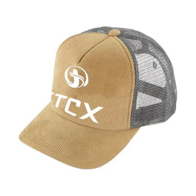 China Wholesale Mesh Baseball Hat Custom Embroidered Corduroy COMMON Fashion Unisex Trucker Hat for sale