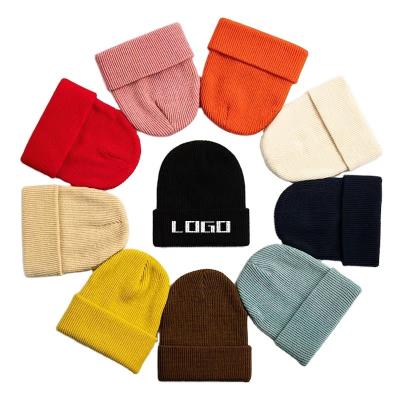 China Plain Hat High Quality Soft Warm Winter Knitted Hat Customized by COMMON for sale