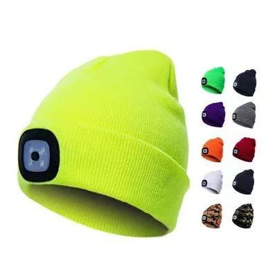 China High Quality Custom Cycling Climbing Hat COMMON Ski Hat Searchlight Knitted Hat Outdoor Fishing Camping Survive for sale