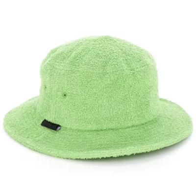 China Custom Classic Young Men's Basin Fashion Foldable Casual Terry Towel Logo Furry Bucket Hat for sale