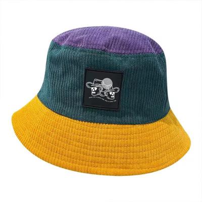 China Outdoor Custom Design Corduroy Wide Brim Cute Logo Beach Fisherman Hat Golf Bucket Rubber Hat For Outdoor for sale