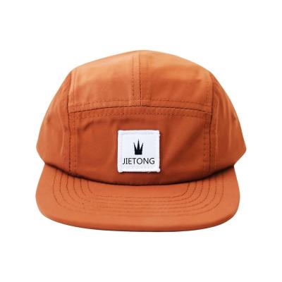 China Wholesale Solid Color Anti COMMON Unstructured Flat Brim Logo Camping Hat 5 Panel Custom Hats for sale