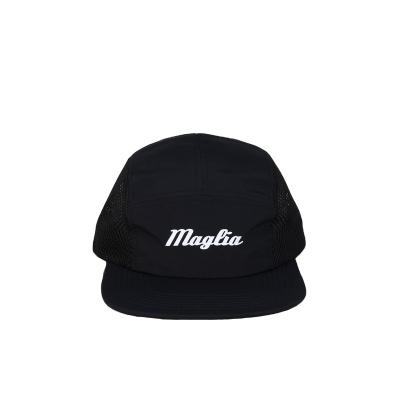 China Custom Picture OEM Breathable Mesh Running Hat 5 Panel Printing Nylon Camper Hats for sale