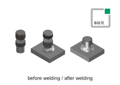 China Threaded Knock - Off Drawn Arc Stud , Anti - Skid Weldable Threaded Studs for sale