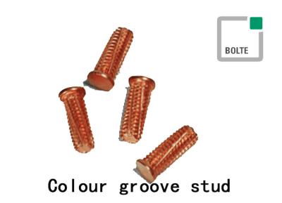 China Colour Groove Stainless Steel Weld Studs For Short Cycle Stud Welding DIN EN ISO 13918 for sale