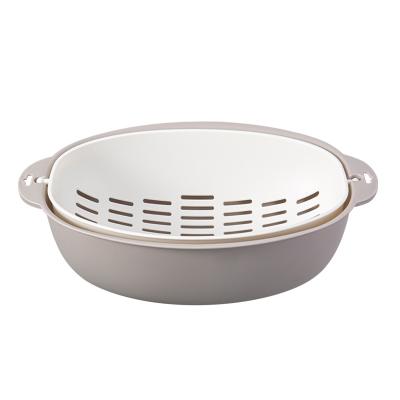 China 2 Row Viable Oval Plastic Drain Basket for sale