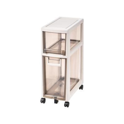 China Modern Rolling Plastic Utility Cart Storage Cart With Drawers And Wheels for sale