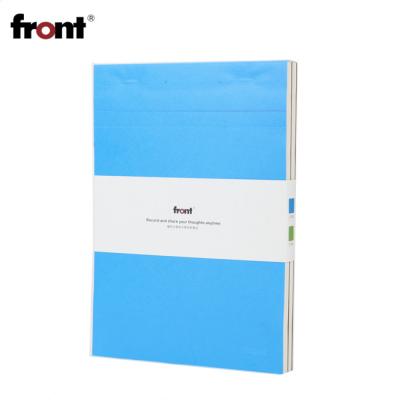 China Hotselling Performated Front 2021 A5 Notepad Waterproof PU Leather Lined Blank Grid School Student Notepad for sale