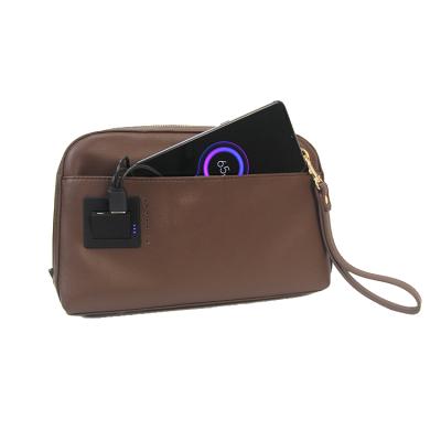 China Factory price 10000 support radio hand shoulder business bag men's leather mah microfiber wireless padding for sale