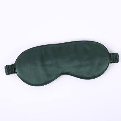 China Anti-Puffiness Silk Green Sleep Mask Solid Color Can Be Customized Color From Pantone Color Card for sale