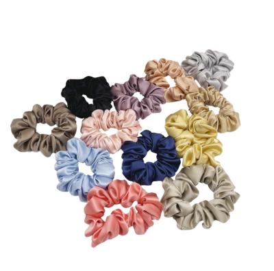 China Gift Non-Toxic Luxury Pure Silk Hair Bands 100% Satin Hair Ties Scrunchy Silk for sale