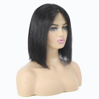 China Bob Straight 8-16inch T-Part Bob Hair Wigs Sliky Straight HL25 Remy Hair Human Wig Bangs For Black Women for sale