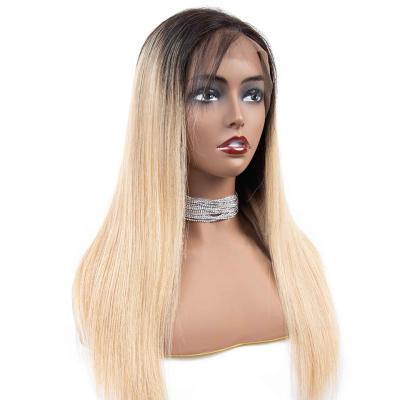 China 180% Remy Human Hair Straight Wigs FO Gradient T1B# and 27# Water Wave Lace Wigs HL12-B2 13x4 4x4 Two Tone Color Women for sale