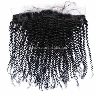 China HT09 13x4 HD Lace Frontal Hairpiece Curly 100% Curly Hair Lace Frontal Hairpiece Wholesale for sale