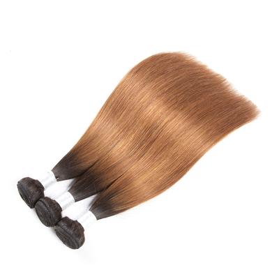 China Wholesale Gradient Curly 100g 8-26inch Myanmar Hair Bundles Curl HW01-B3 Stain Hair Supply Curl Two Tone Silky Straight Human Hair Bundles for sale