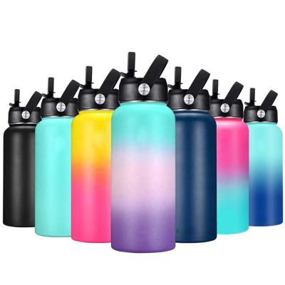 China Hot Selling PORTABLE Custom Logo Stainless Steel Thermos Outdoor Sports Drink Water Bottles Cup Volume for sale