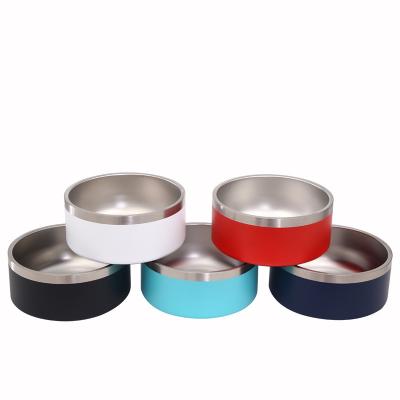 China Stainless Steel Dog Bowl Conductive Wall Non-automatic Double Pet Feeding Bowl for sale