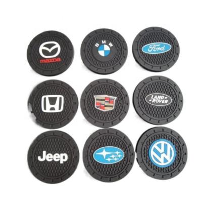 China Wholesale Car Blank Rubber Logo Soft Custom Viable PVC Silicone Tea Cup Coaster for sale