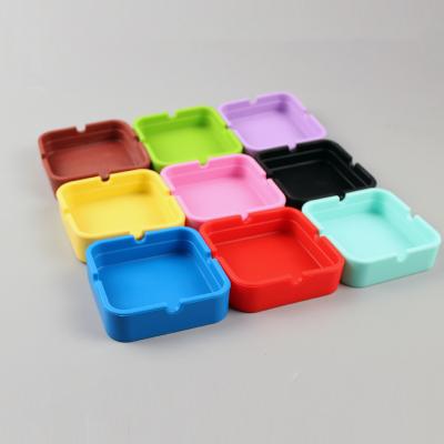 China Silicone Custom Smoking Accessories Adjust Shape Silicone Ashtray Can Print LOGO for sale