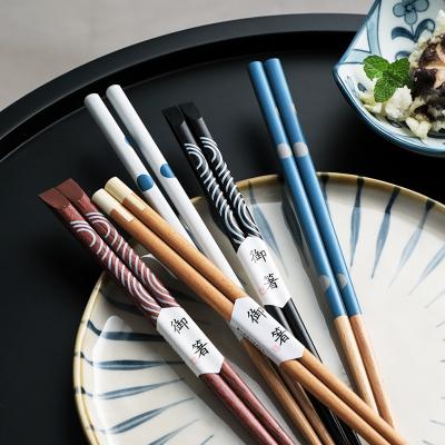 China Stored Japanese Natural Wooden Utensils Cut Stick For Sushi Cooking Noodle Rice Camping Travel Hair Adult Children Chopstick for sale