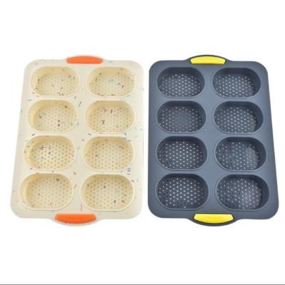 China Mini Baguette Baking Tray Loaf Pan Bread Crisping Tray Muffin Trays Viable Non-Stick Silicone French Bread for Cakes Breadstick for sale