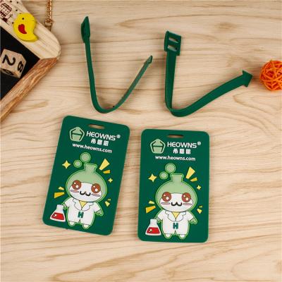 China Promotion Gifts Personalized Customization Cartoon ID Labels Silicone Tag Travel PVC Rubber Luggage Tags for sale