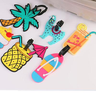 China Custom PVC Silicone PVC Bag Luggage Tag Anti-lost Tag Factory Direct-selling PVC Name Tag Anti-lost Label for sale