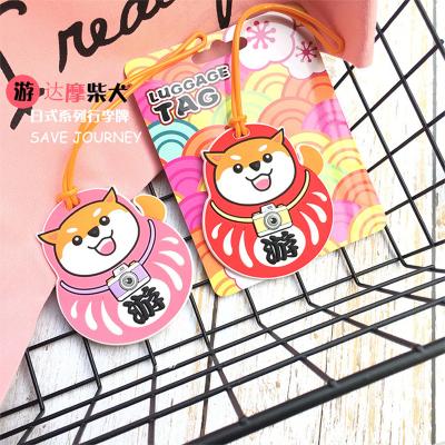 China PVC Customized Luggage Tag Shipping Boarding Pass Card Japanese Style Cute Pet Style for sale