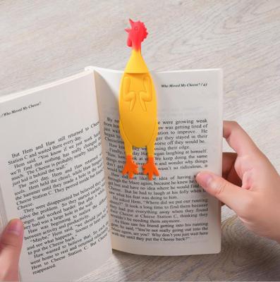 China Health Care Institute Funny Silicone Clip Markers Chicken Markers For Kids Book Lover Page Cute Marker Animal Fresh Marker Set for sale