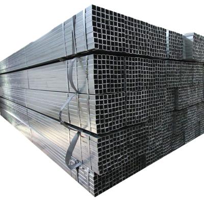 China Structure pipe cavity metal tubing! BS 1387 GI Square Greenhouse Pre - Galvanized Hollow Steel Pipe / 80*80mmm Section for sale