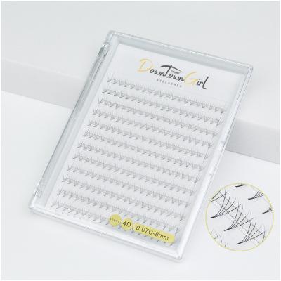 China 4D 0.07mm C Natural Curl 11mm Length 240 Fans Tray Premade Premade Fan Eyelash Extension for sale