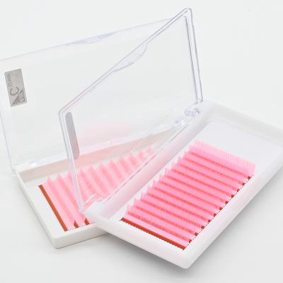 China Logo Long Lashes Tray Classic Volume Eyelash Extensions 0.03-0.25mm Natural Colored Eyelash Suppliers for sale