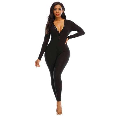 China QUICK DRY Color Soild Onesie For Women Jumpsuit Jumpsuit Night Wear With Butt Fin for sale