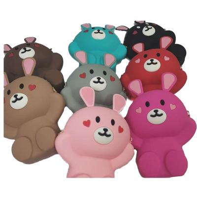 China New Lovely Sachikoo Cute Animal Factory Rabbit Bunny Bag Girls Cute Soft Cartoon Silicone Bag Decompression Children Girls Toys for sale