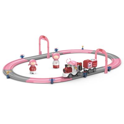 China Car Toy For 3+ Children Kids Toy Rail Train Building Blocks Slot Toy Sachikoo Magnetic Electric Walking Rescue Track Blocks Ages 78 Pcs for sale