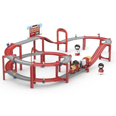 China Slot Toy Sachikoo Electric Walking 255+ Fire Engine Normal Track Blocks Train Magnetic Family Toy Light Music Festival Daily Building Toy for sale