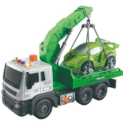 China Friction Load Eco-friendly Material Safe Material Truck Diecast Vehicle Car Model With Light Music Kids Toy Car for sale