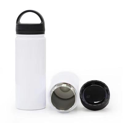 China Durable 18Oz Wide Mouth Heat Sublimated Stainless Steel Double Wall Vacuum Bottle Custom Logo for sale