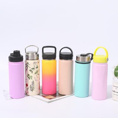 China Sustainable Custom Wide Mouth Powder Coating 18OZ Stainless Steel Double Wall Vacuum Bottle for sale