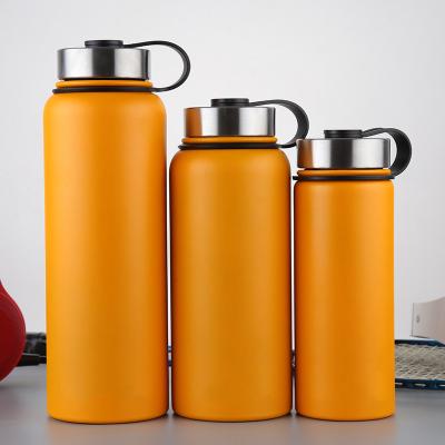 China Stainless Steel Sustainable Vacuum Bottle With Steel Lid With Handle Color Custom Logo And Logo for sale