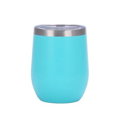 China Viable Stainless Steel Egg Shape Tumbler 12OZ Vacuum Beer Mug Coffee Mug Custom Color And Logo for sale