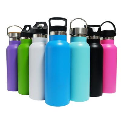 China Custom Logo Powder Coating Stainless Steel Viable Vacuum Bottle 500ML for sale