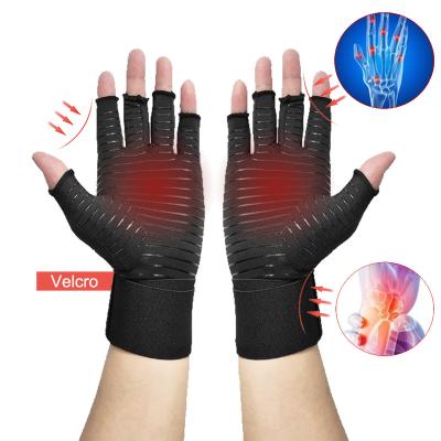 China High Compression Copper Factory Hand Anti Slip Relief Copper Gloves For Protection for sale