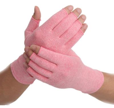 China Pink Relieve Pain Osteoarthritis Anti-Slip Rheumatism Maker Cotton Arthritis Compression Gloves for sale