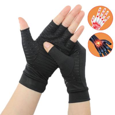 China Magnetic Fiber Copper Compression Anti-Slip Hand Netting Gloves For Arthritis for sale