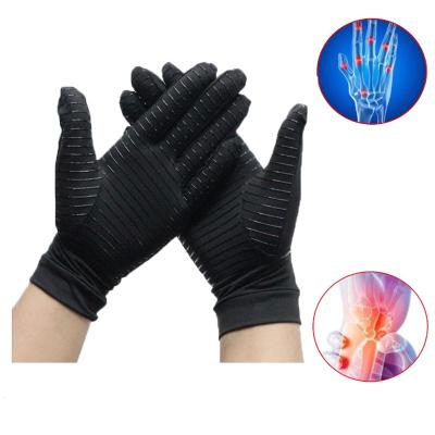 China Full Copper Rheumatoid Anti-Slip Compression Finger Arthritis Netting Gloves for sale