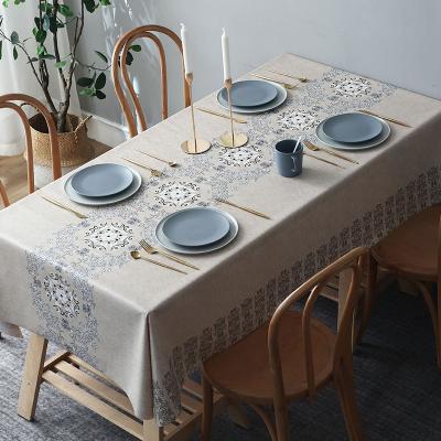 China Ethnic Amazon Tablecloth Square Oilproof Waterproof Pvc Waterproof Cheap Vinyl for sale