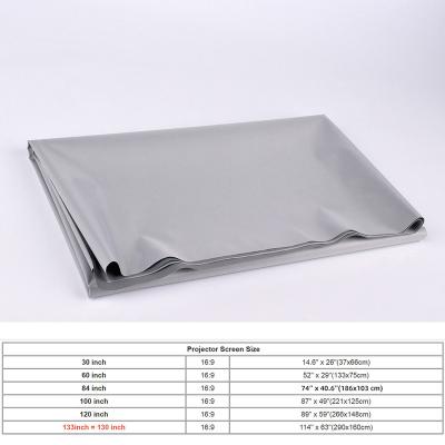 China Reflective Reflective Fabric High Brightness Projector Screen 60 100 130 Inch 16:9 Fabric Projection Screen For Home Espon BenQ TD96 Beamer for sale