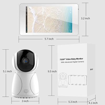 China PAN-TILT Baby Monitor Security Camera Black Vision Storage Audio Card Video Compression White Lightweight Full Color Feature for sale